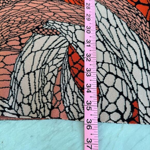 Issa London Orange Patterned Jacquard fit and flare Skater Dress size M - Picture 8 of 8